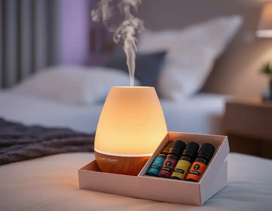Diffuseur d'Aromathérapie avec Kit d'Huiles Essentielles