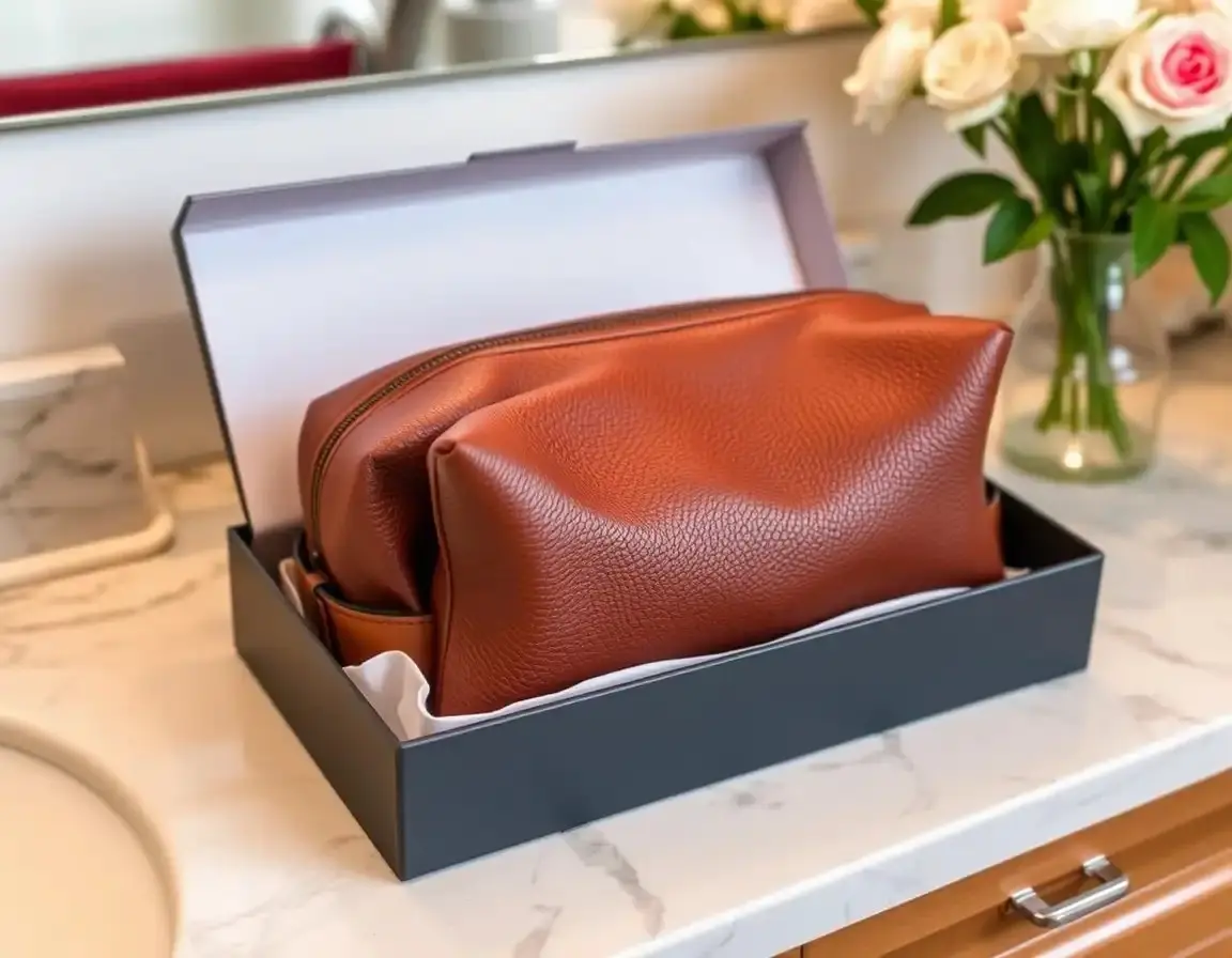 Trousse de Toilette en Cuir Premium