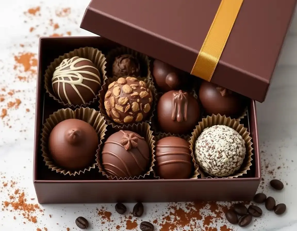 Boîte de Truffes au Chocolat Artisanales
