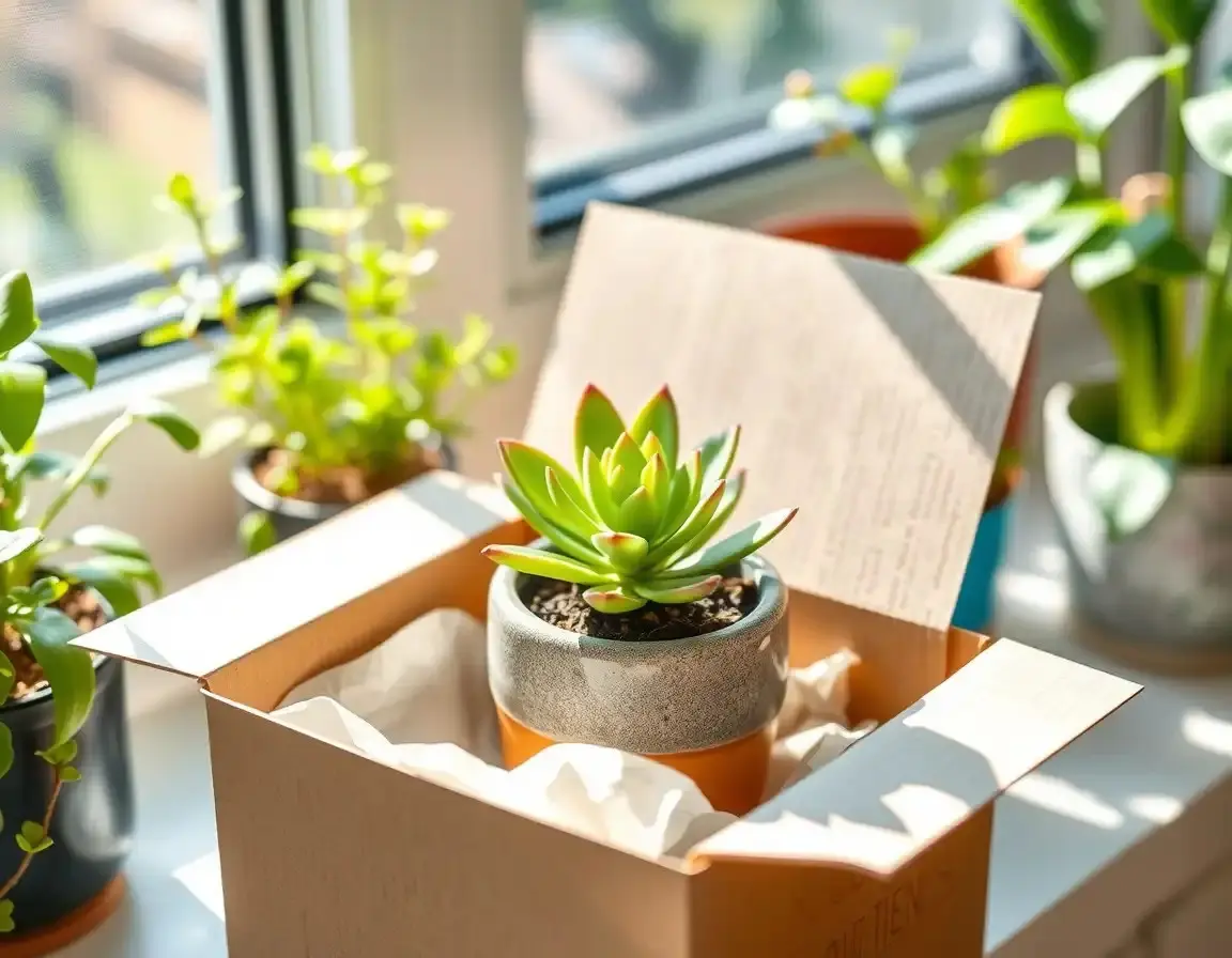 Petite Plante Succulente dans un Pot Décoratif
