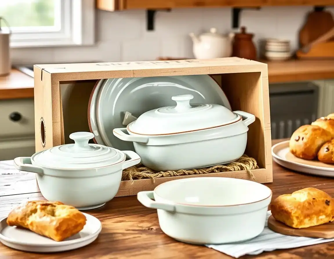 Ensemble de plats de cuisson en céramique élégants