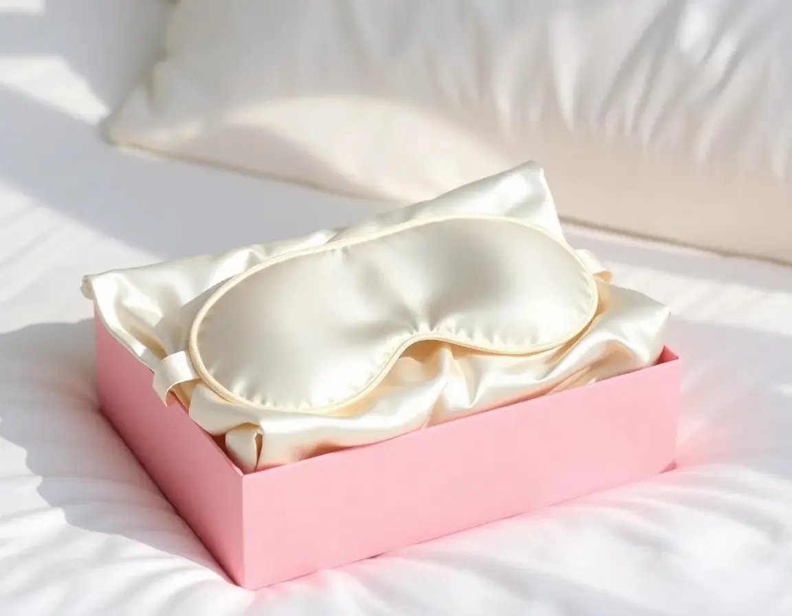 Masque de nuit et taie d'oreiller en soie pure pour un sommeil de beauté