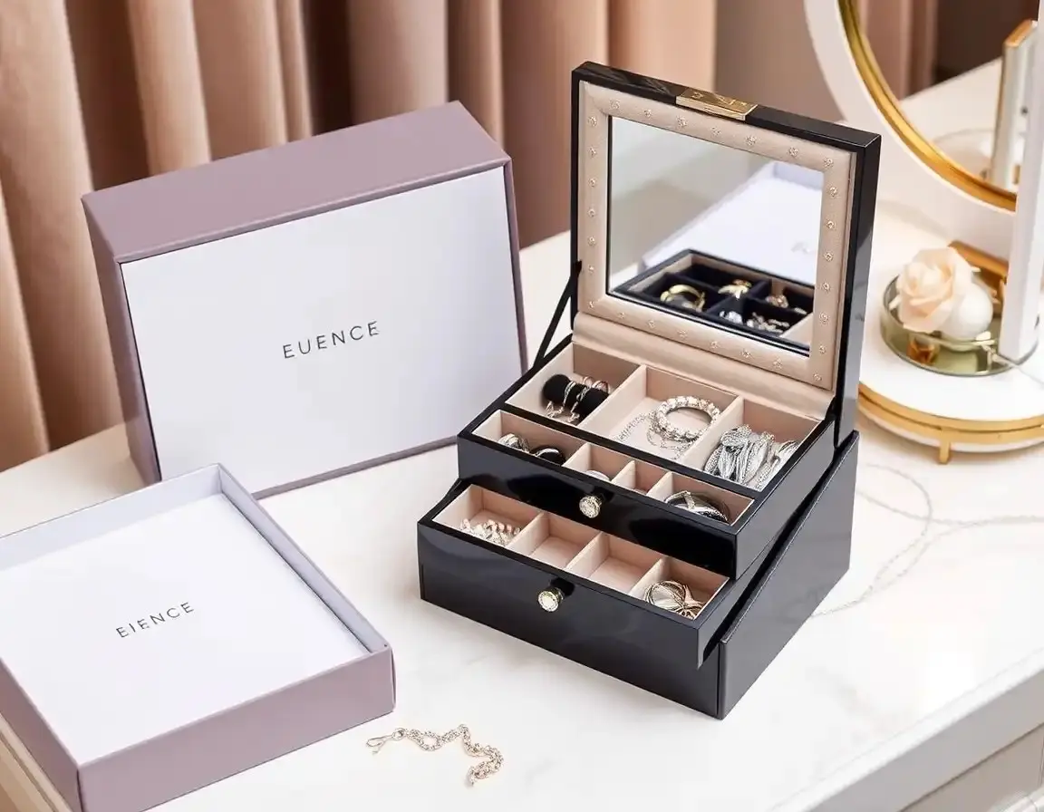 Boîte d'Organisation de Bijoux Multi-couches