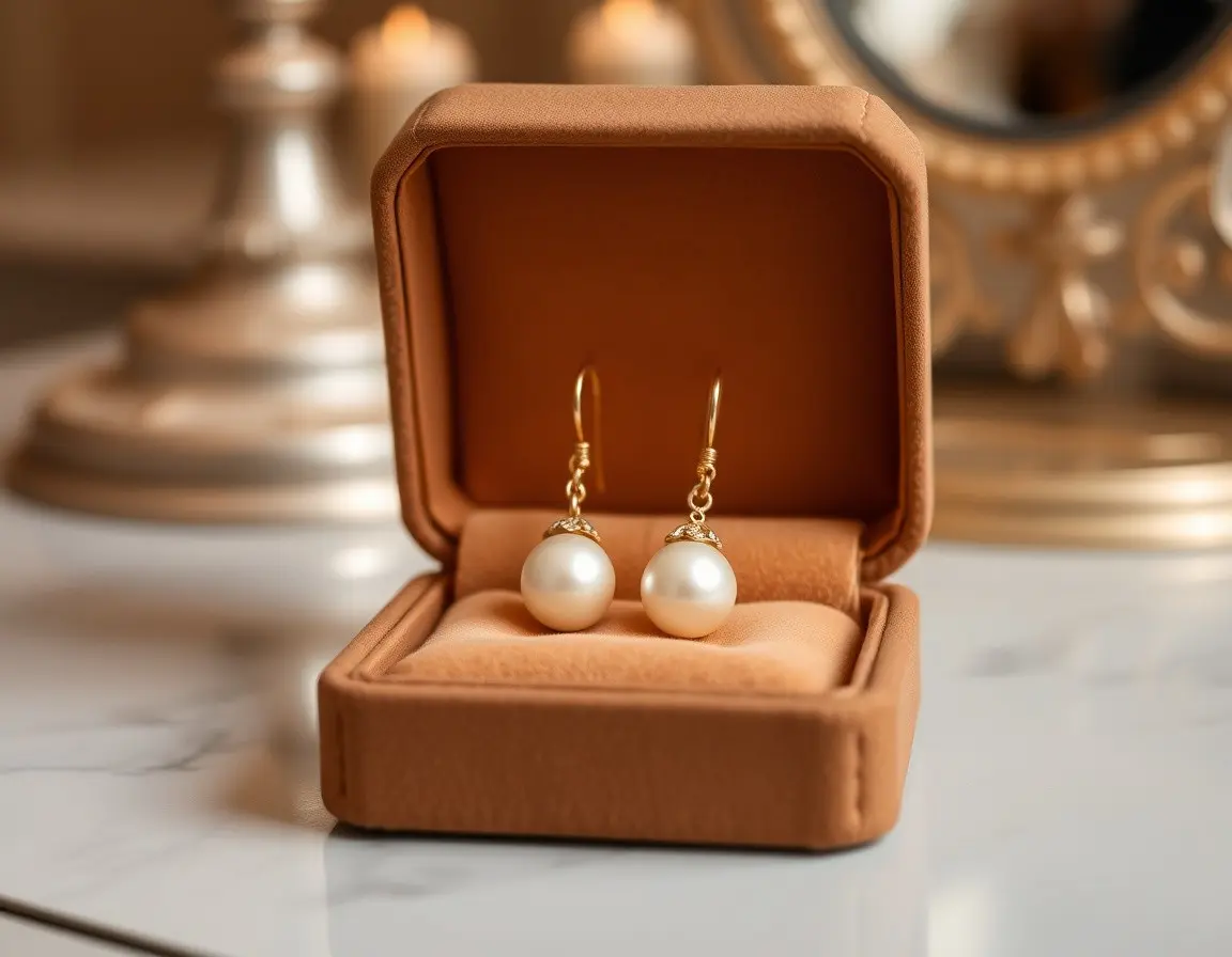 Boucles d'Oreilles Élégantes en Perles