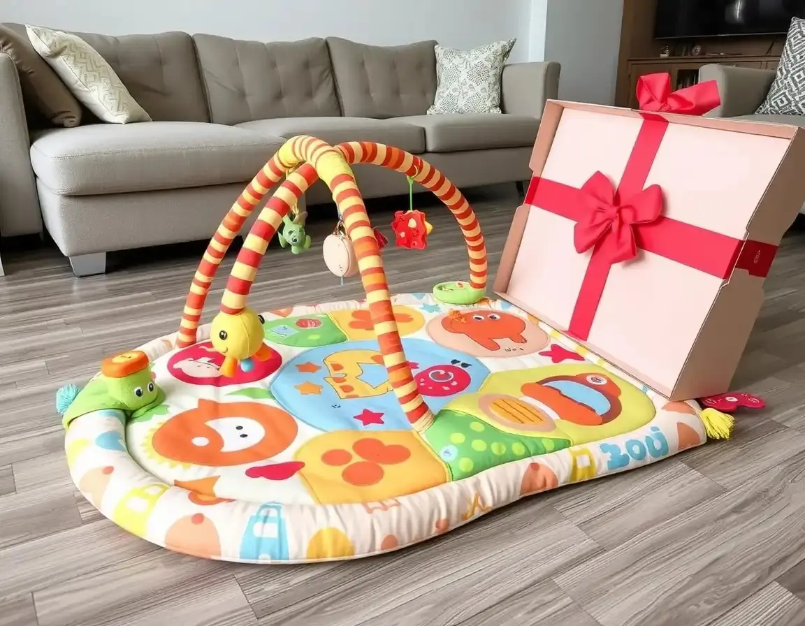 Tapis d'Éveil avec Jouets Sensoriels