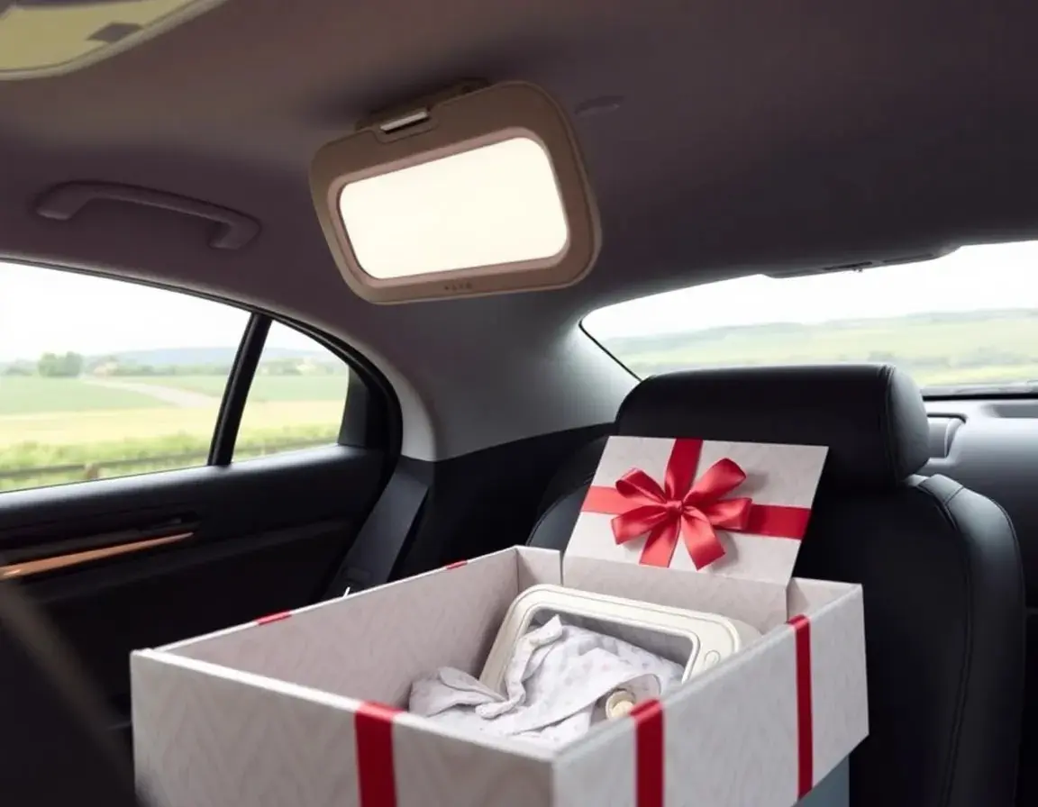 Miroir de Siège Arrière de Voiture pour Bébé avec Lumière