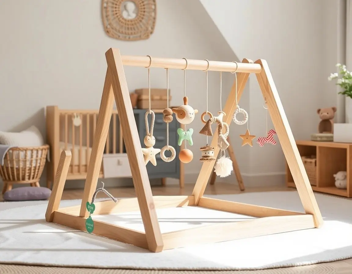 Tapis d'Éveil en Bois Style Montessori