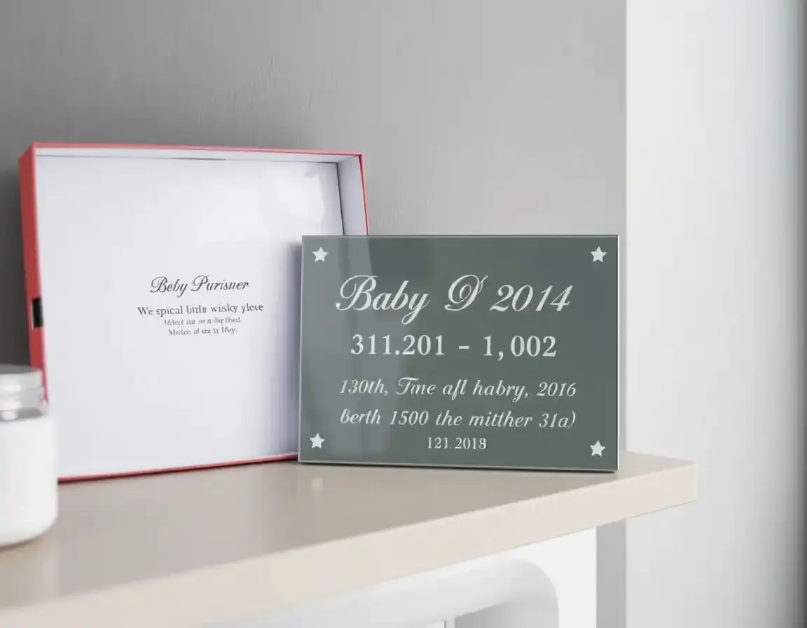 Plaque personnalisée statistiques de naissance