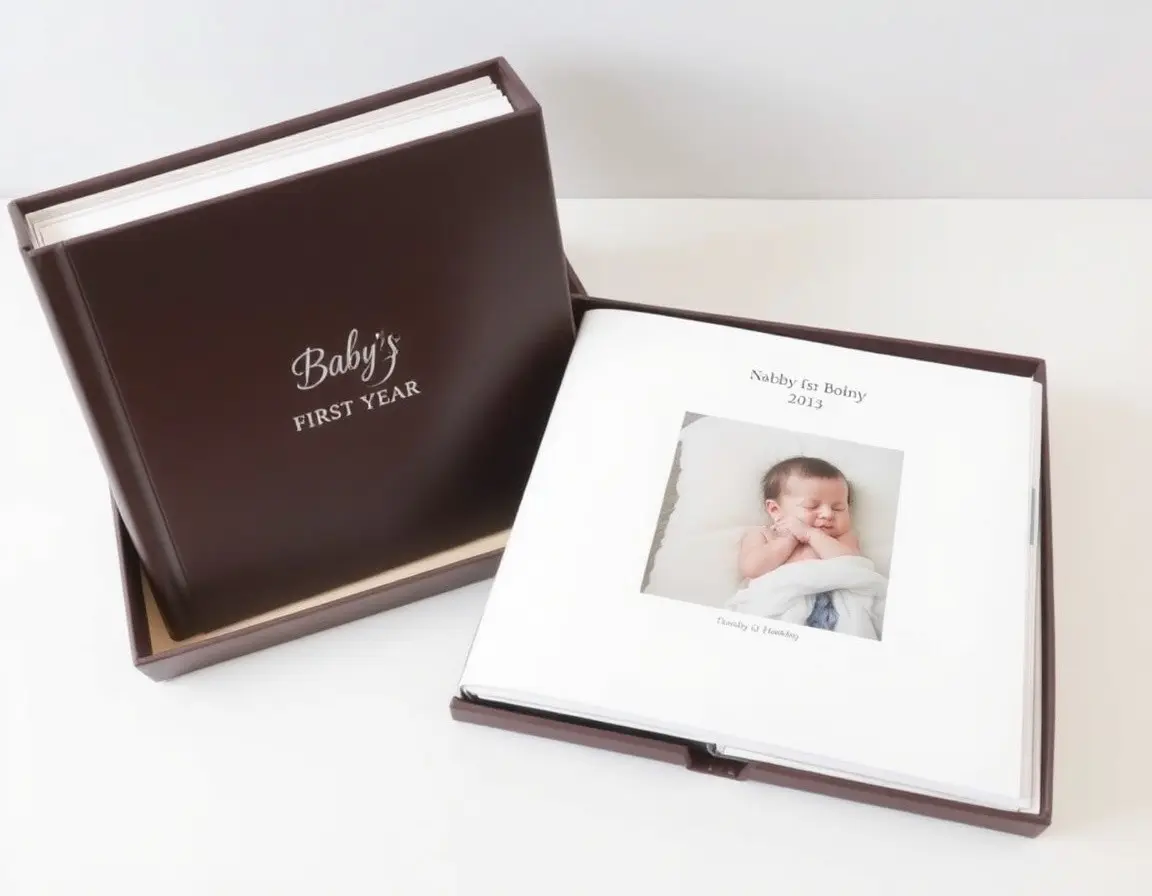 Album photo personnalisé pour la première année de bébé