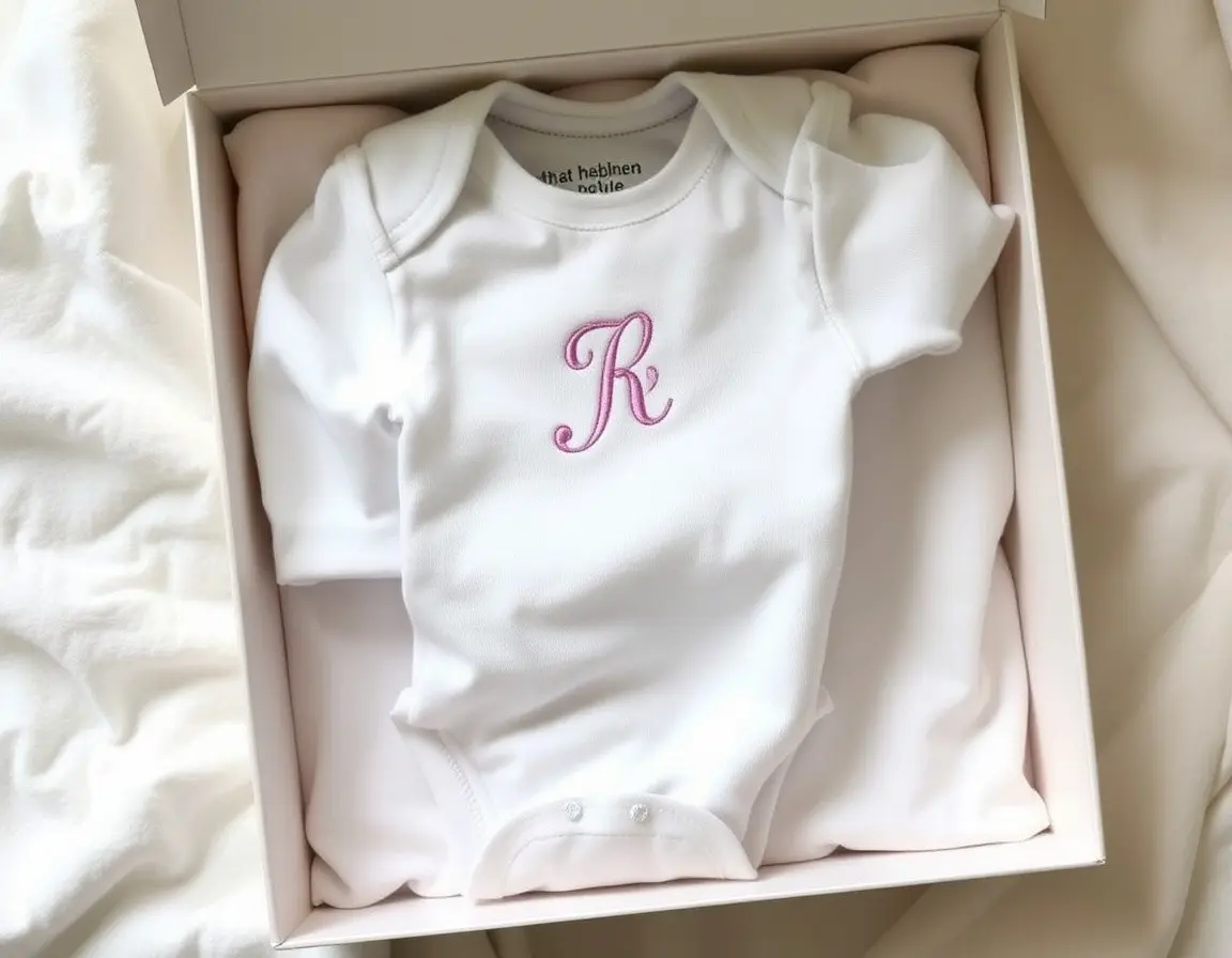 Dors-bien de bébé brodé avec initiale