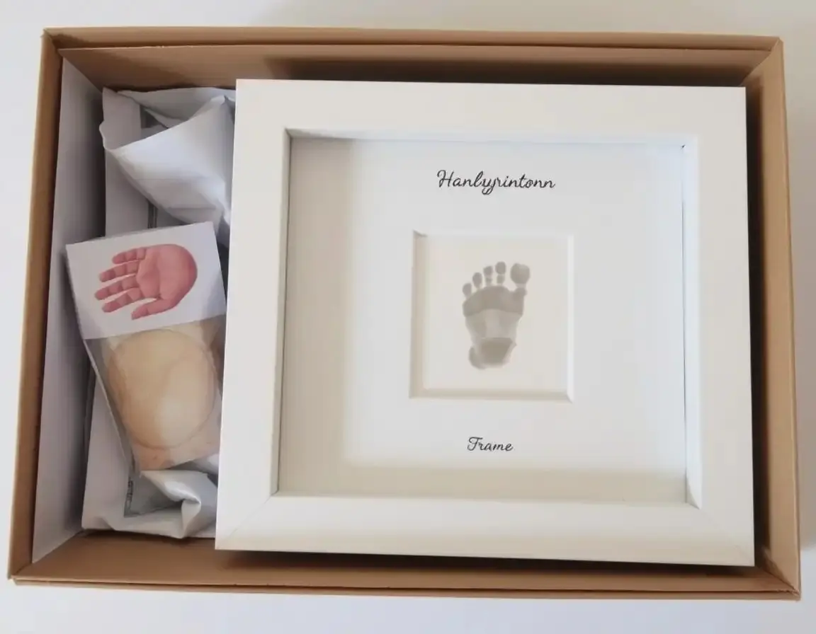 Kit cadre empreinte de pied personnalisé pour bébé