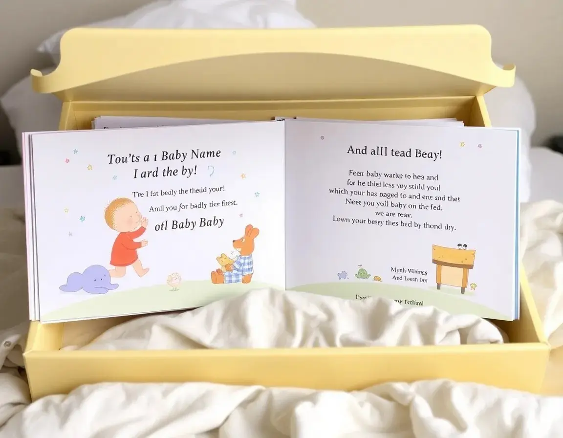 Livre d'histoires personnalisé avec le nom du bébé