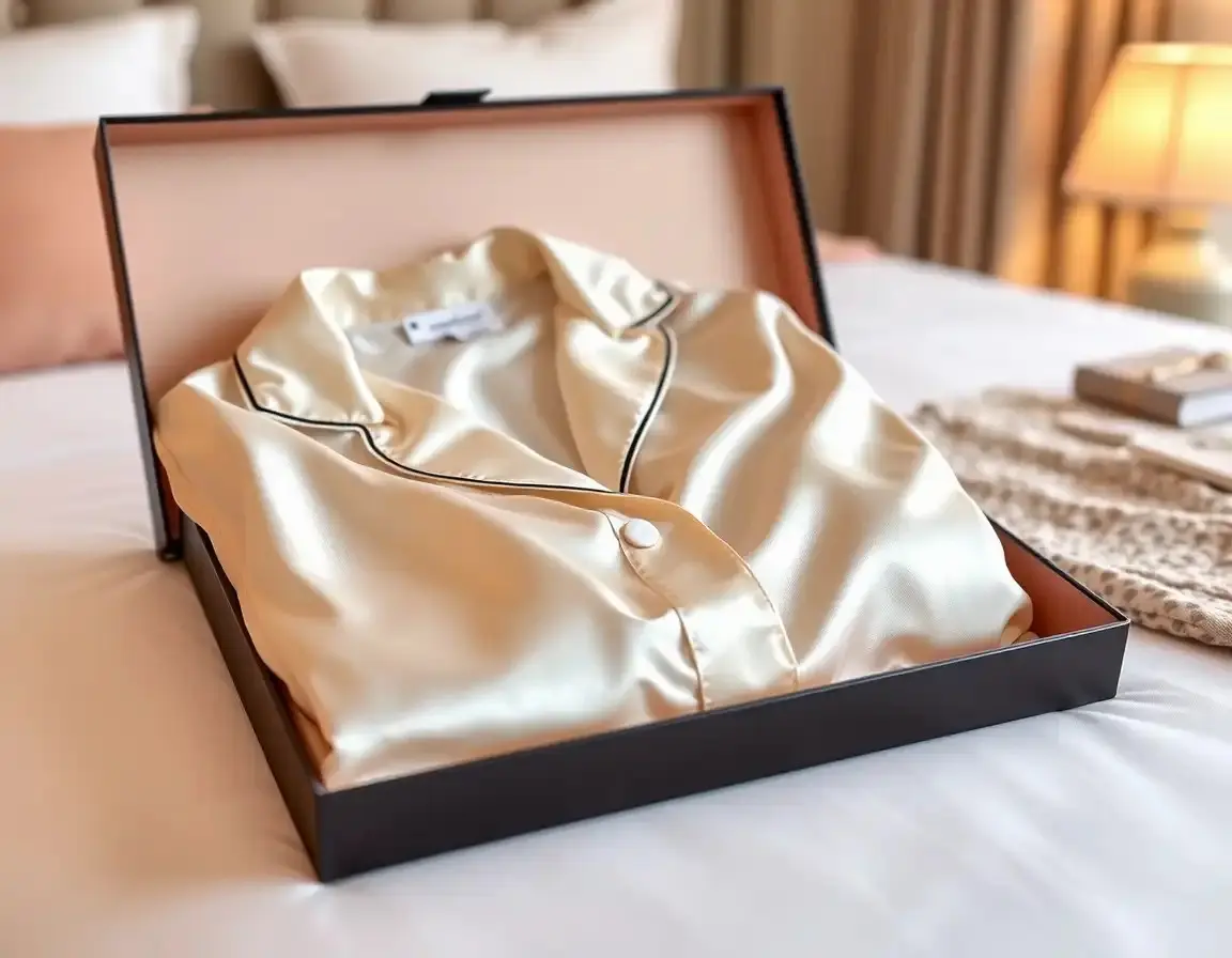 Pyjama en satin de soie pour femme