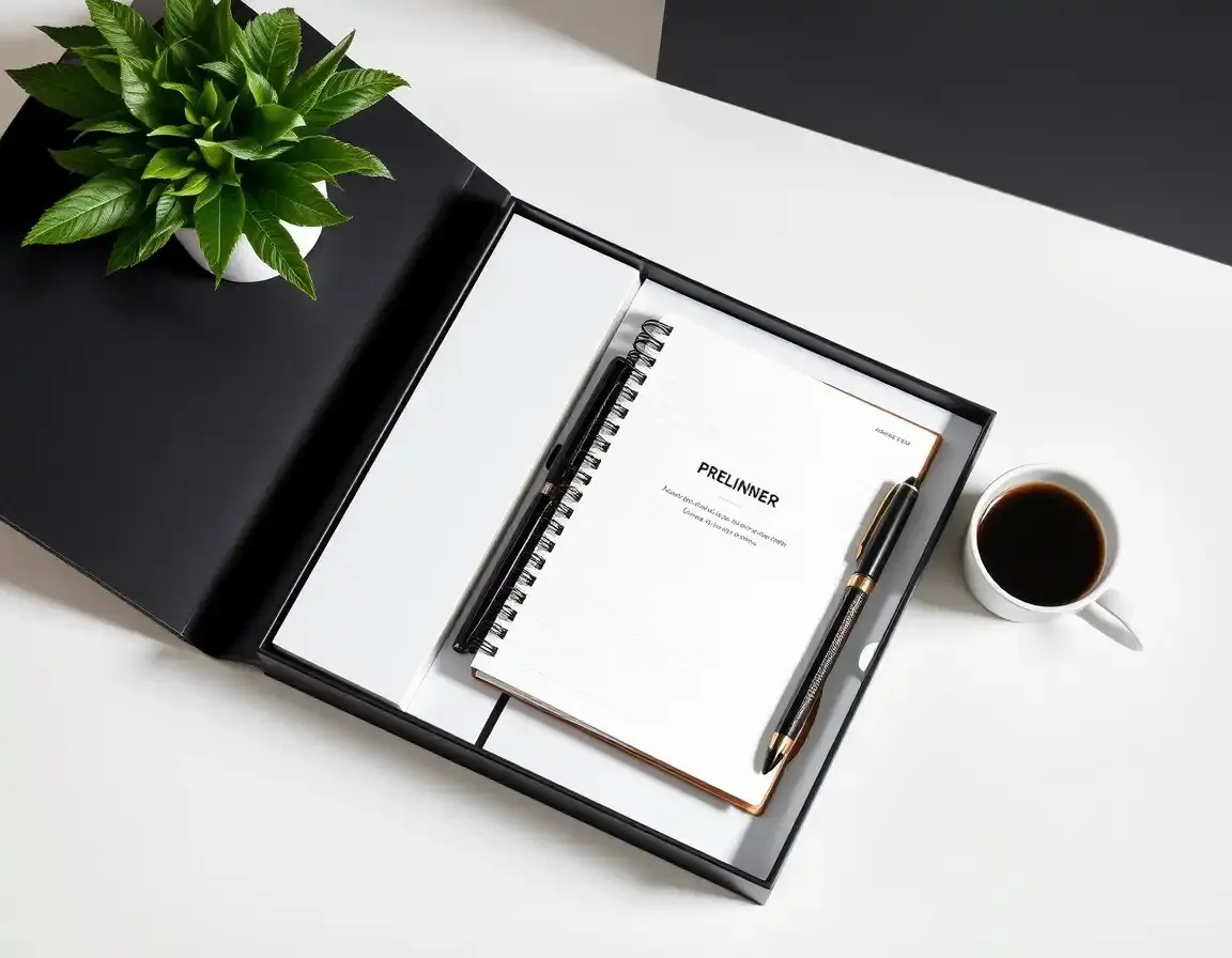 Agenda Élégant et Ensemble de Stylos