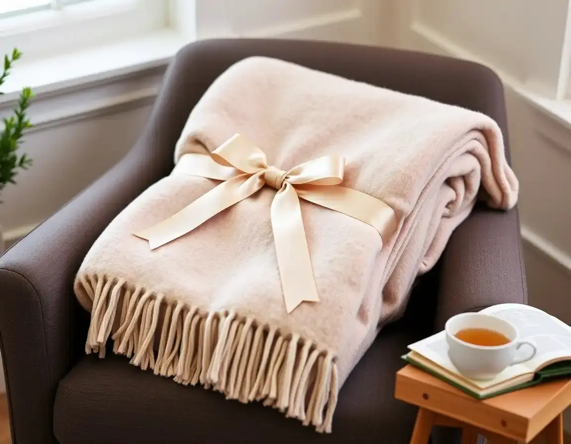 Couverture Douce en Cachemire Mélangé