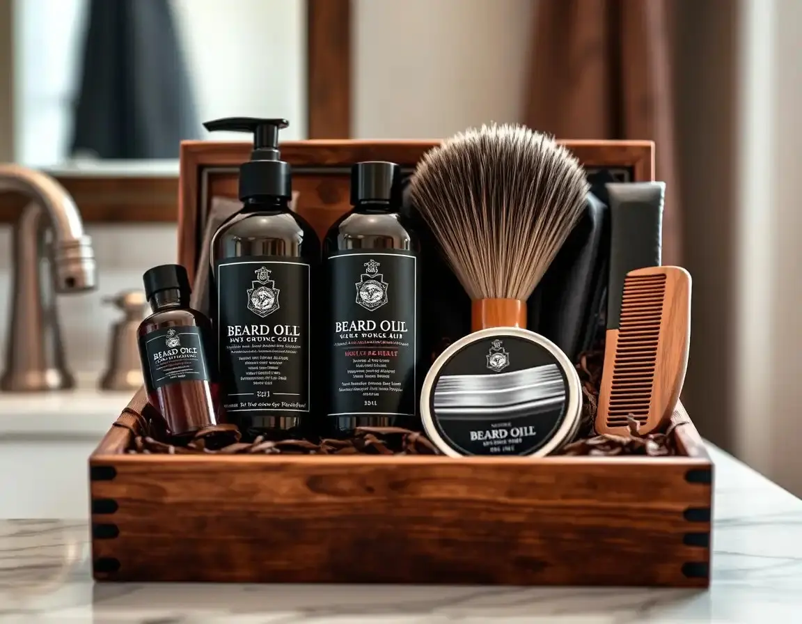 Kit de toilettage de luxe pour barbe