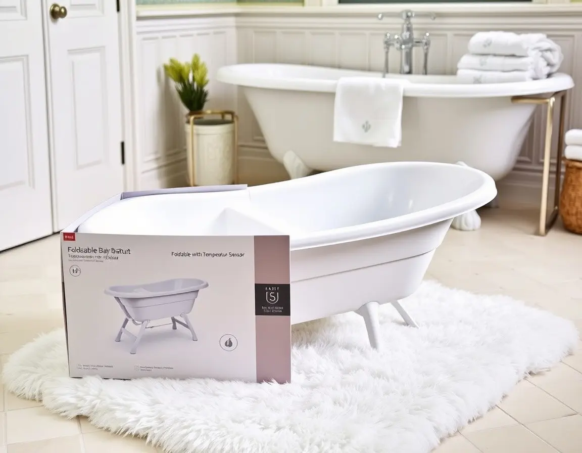 Baignoire Pliable avec Capteur de Température
