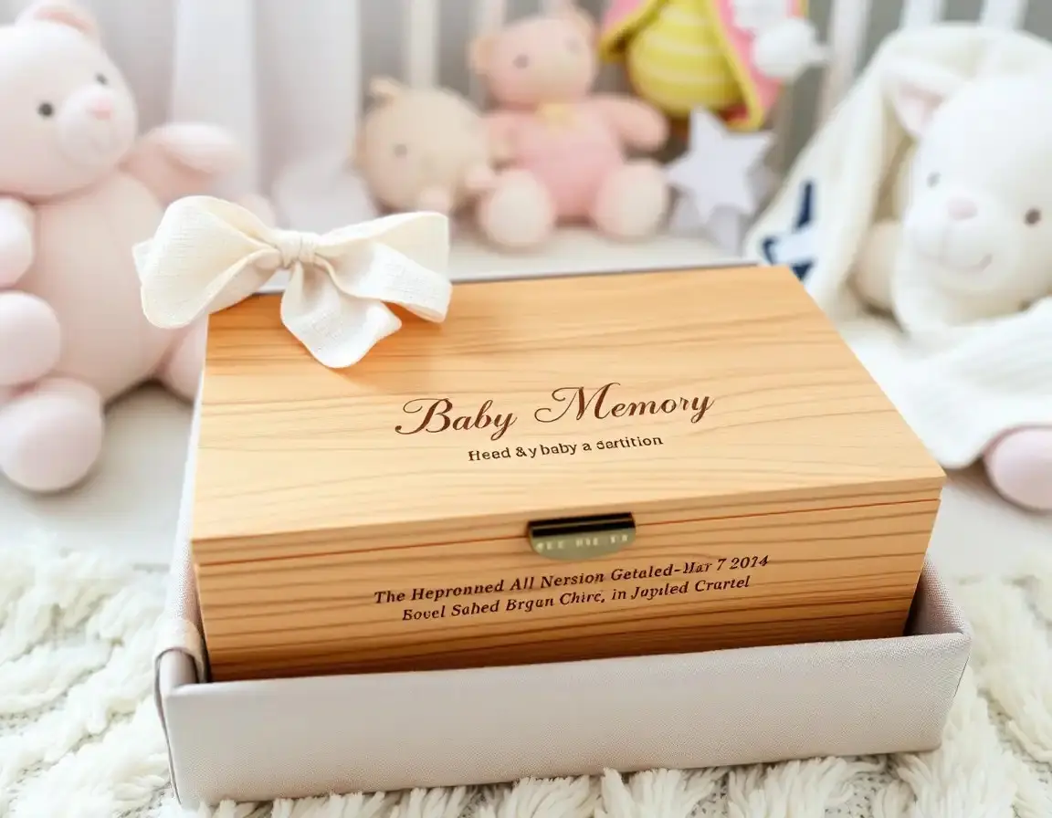 Boîte à souvenirs en bois personnalisée