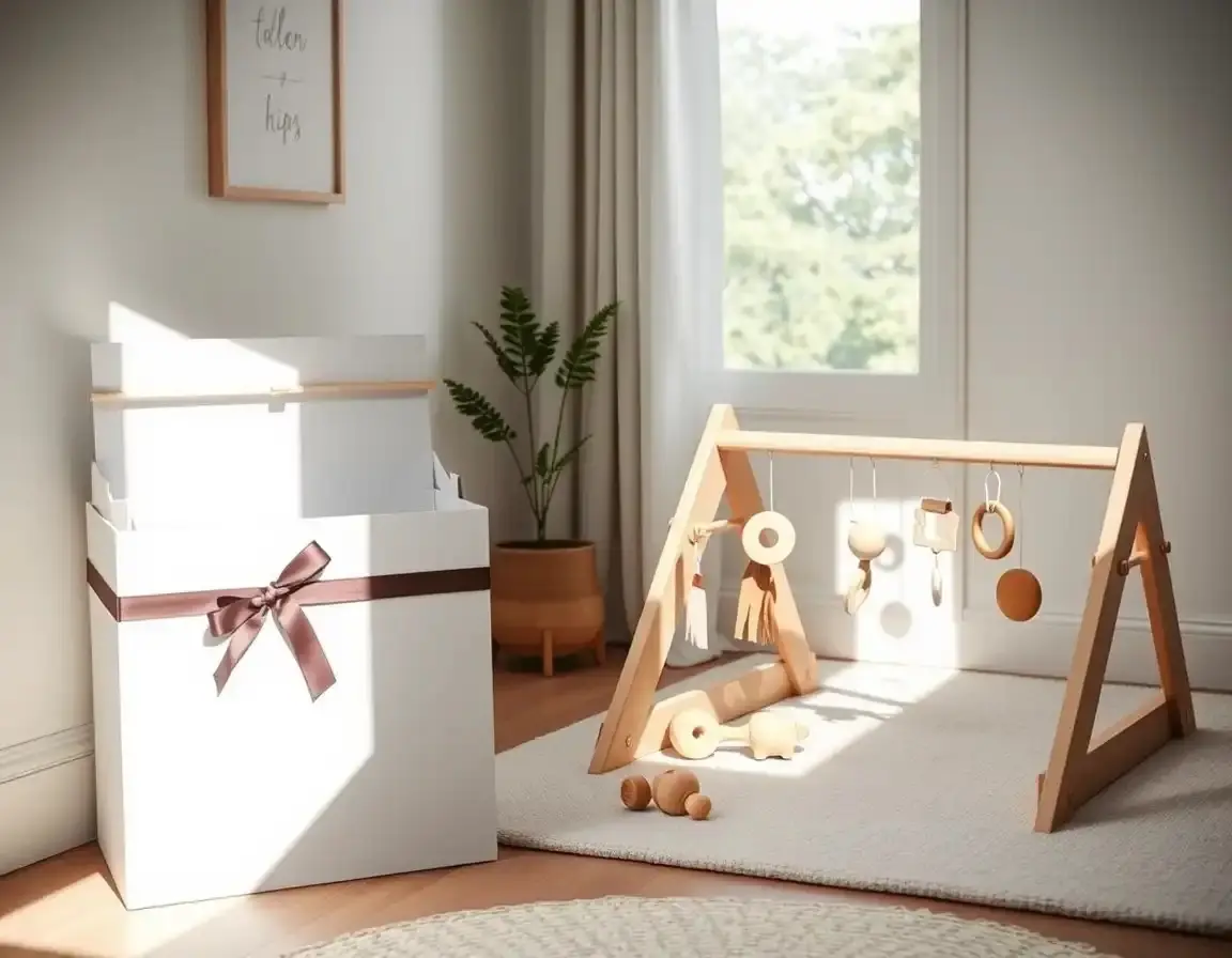 Tapis d'Éveil Montessori en Bois Naturel pour Bébé