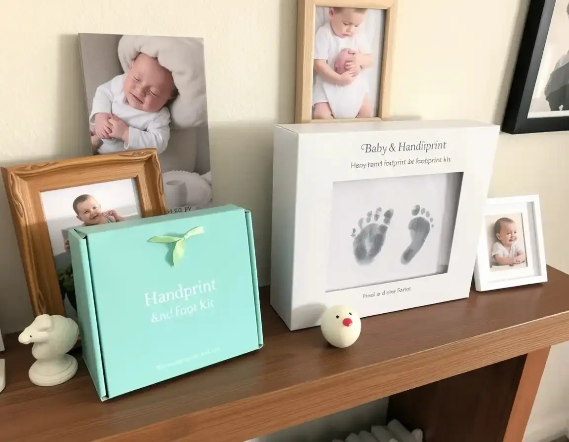 Kit Souvenir Empreintes Mains et Pieds Bébé Non Toxique