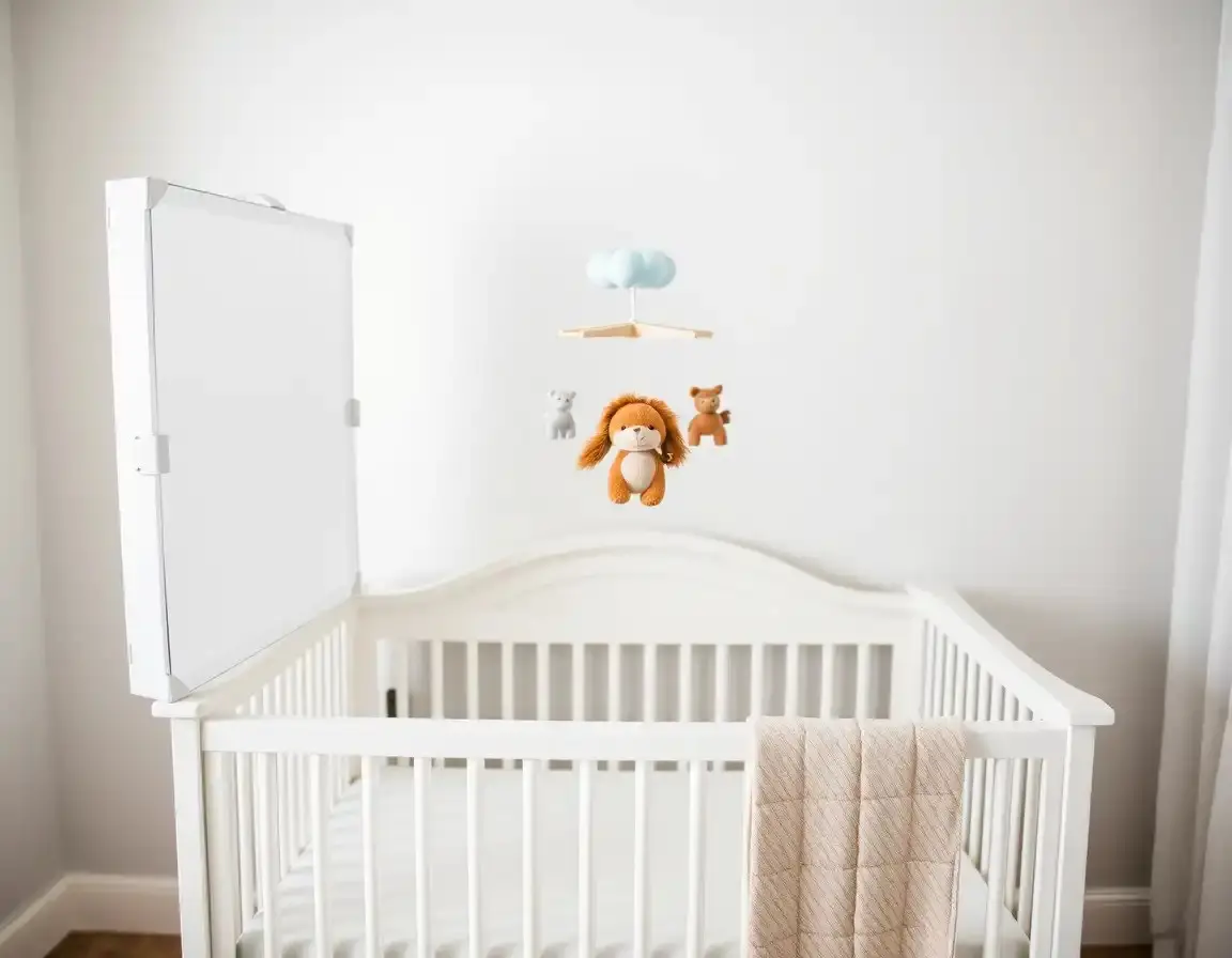 Mobile Musical pour Lit de Bébé Animaux en Peluche