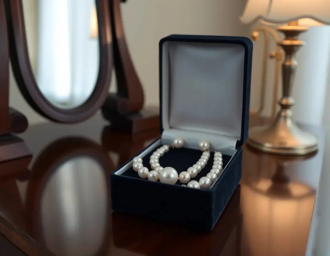 Parure Collier et Boucles d'oreilles en Perles d'Eau Douce