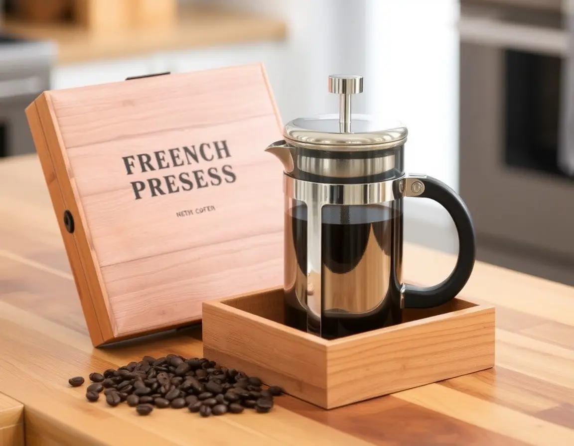 Cafetière à piston en acier inoxydable