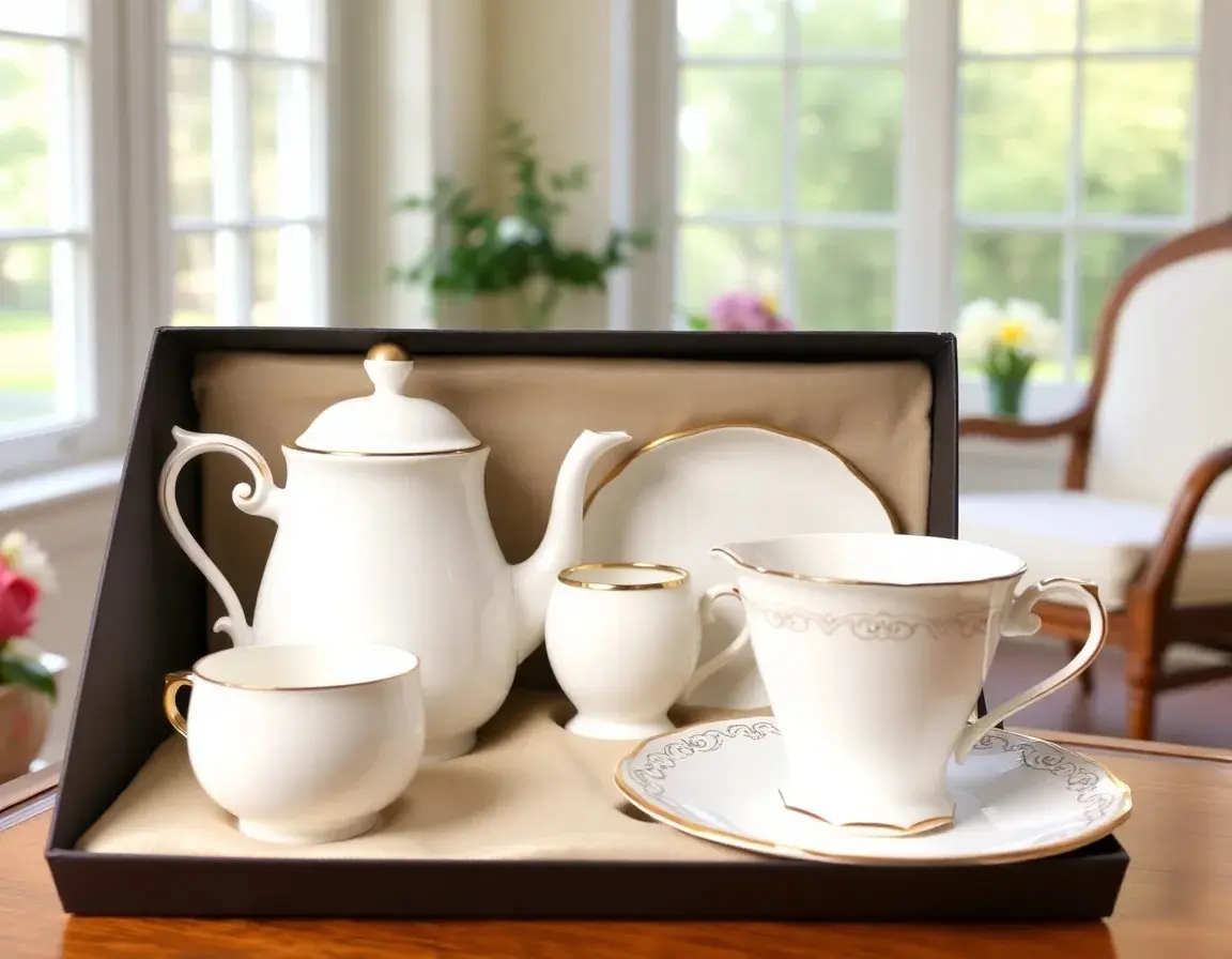 Service à thé en porcelaine élégant