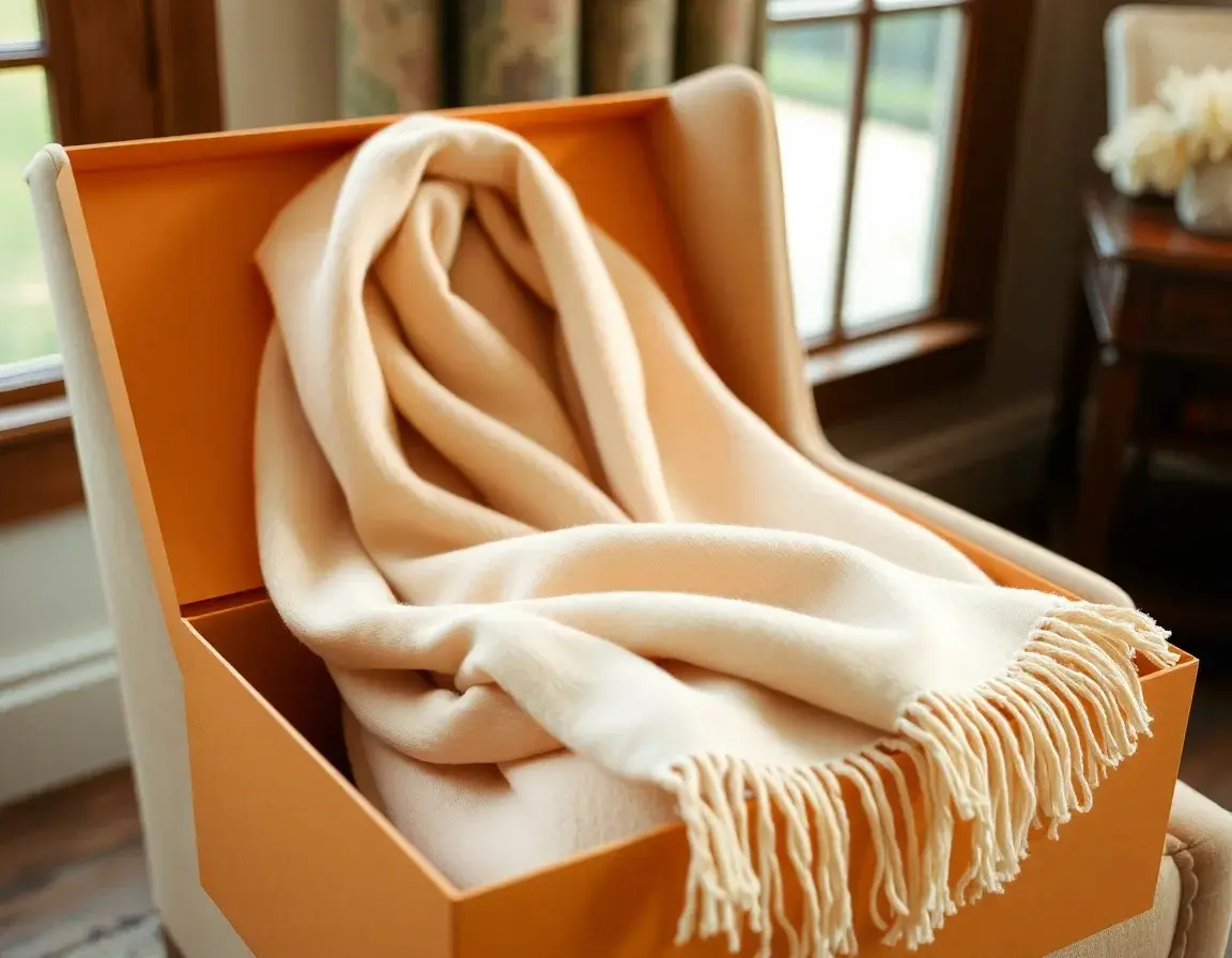 Grand châle en cachemire mélangé