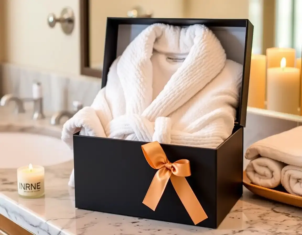 Peignoir de Bain de Luxe en Coton Éponge Doux