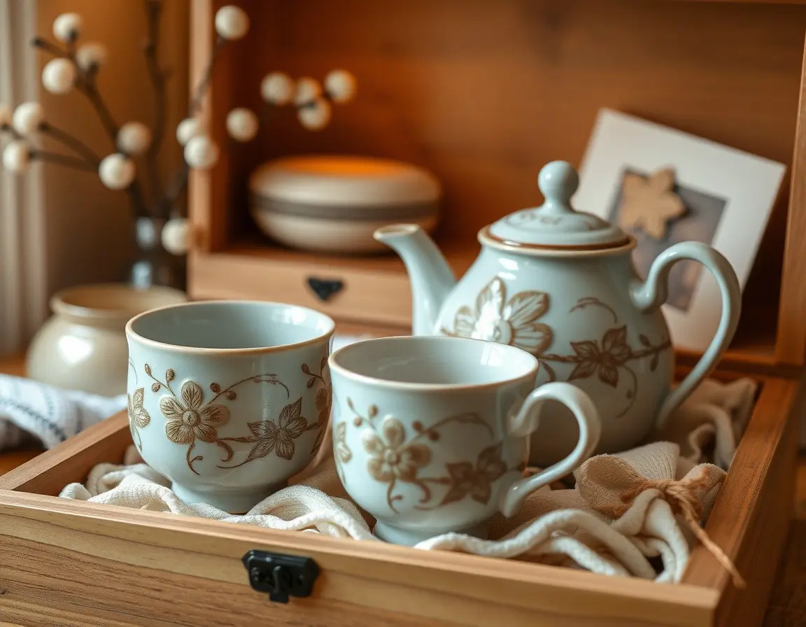 Service à Thé en Céramique Fait Main