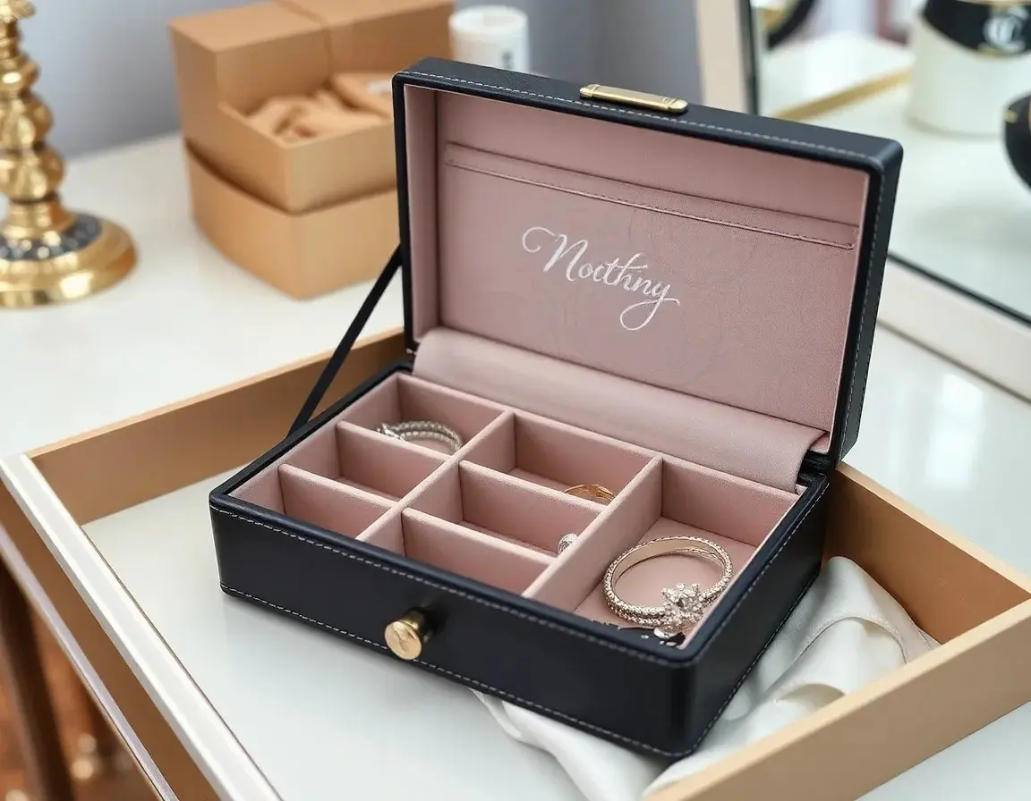Boîte de Rangement de Bijoux de Luxe