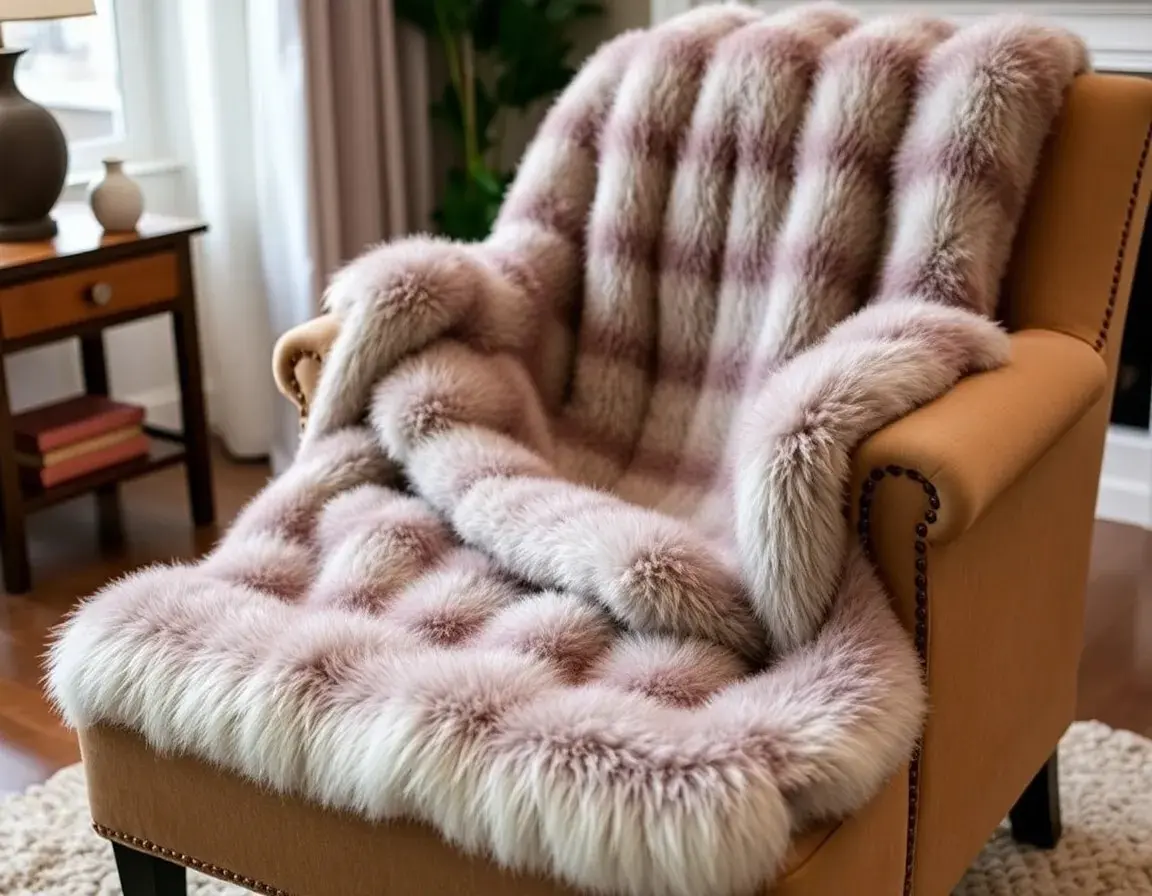 Couverture en fausse fourrure ultra douce