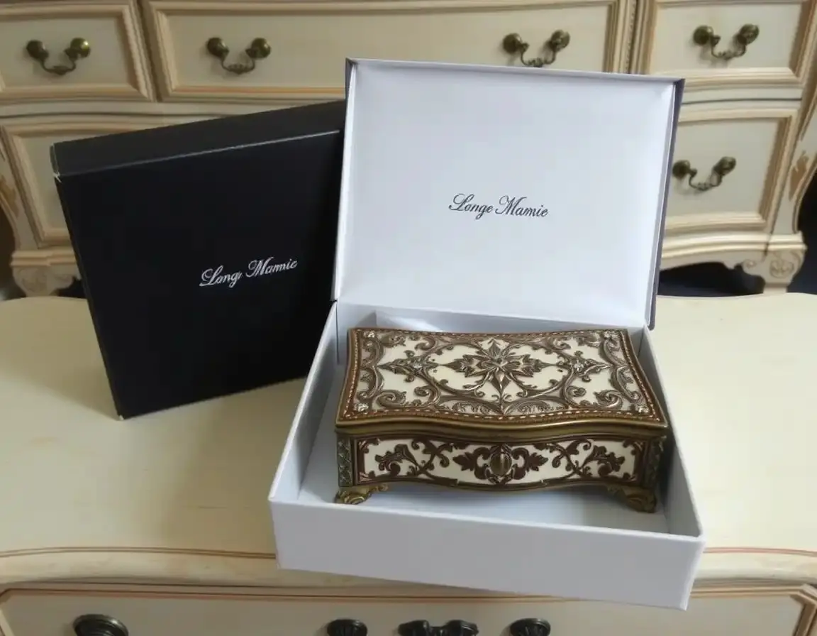 Élégante boîte à bijoux de style vintage