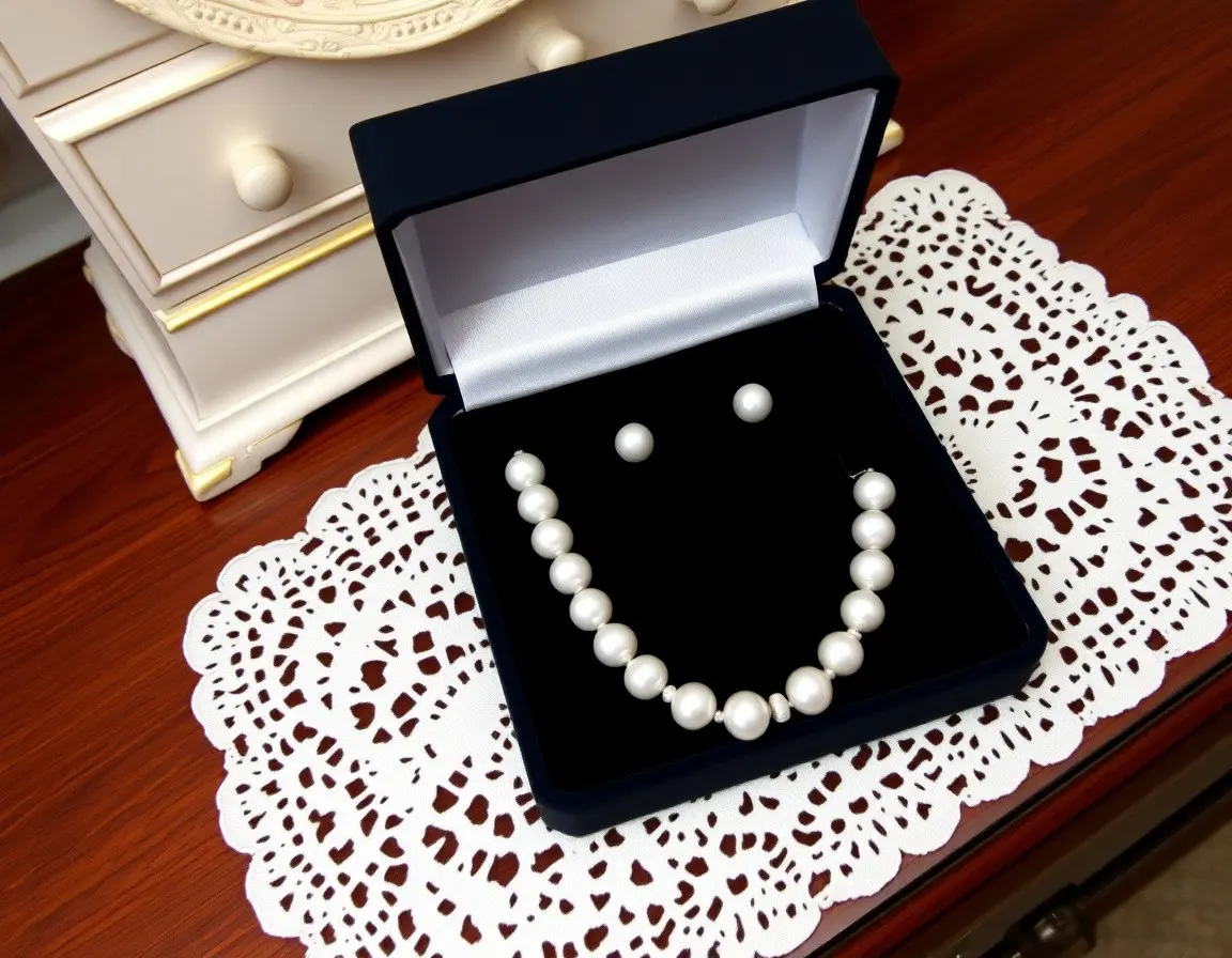 Set de bijoux en perles de culture d'eau douce