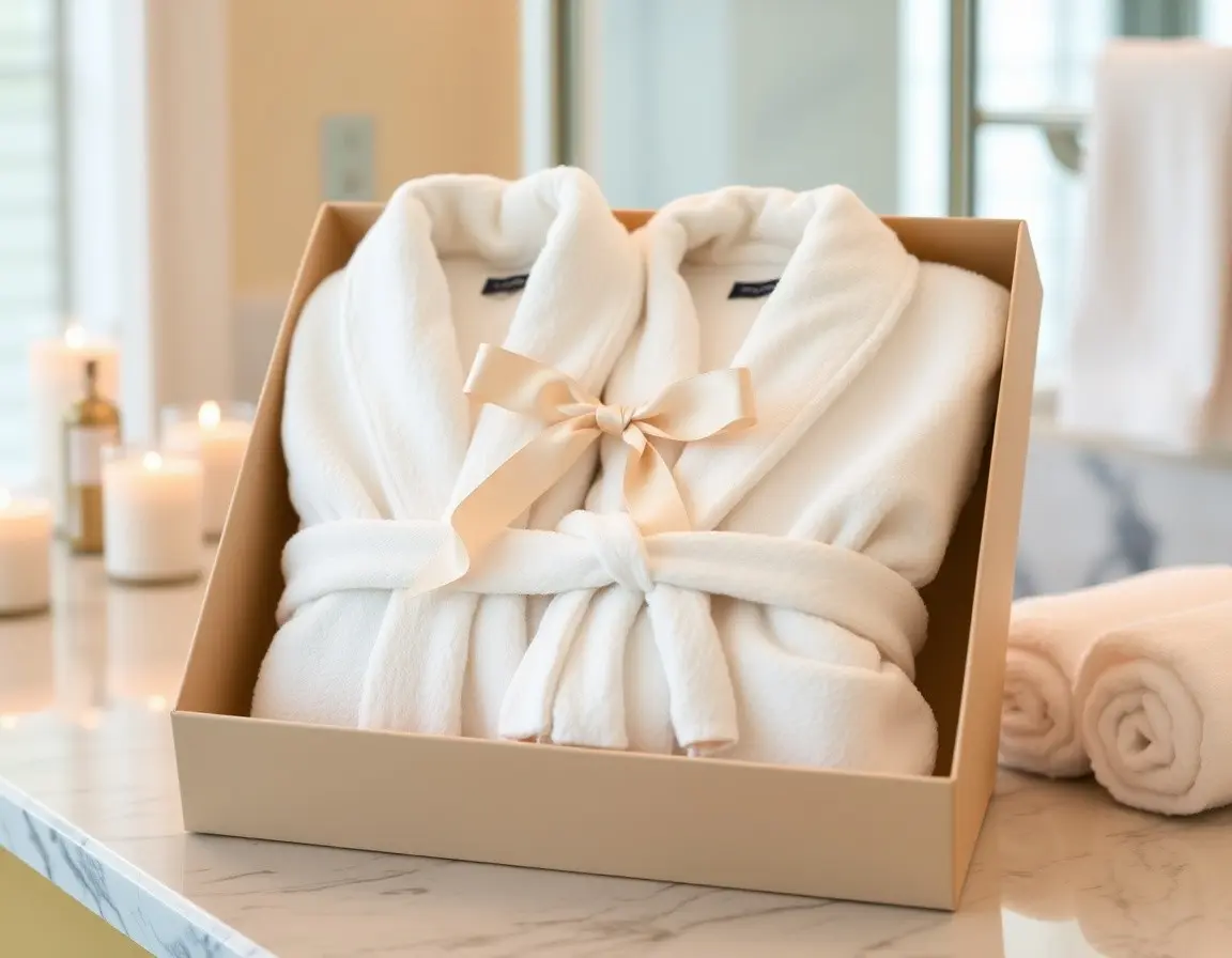 Ensemble de Peignoirs en Coton Doux pour Couples