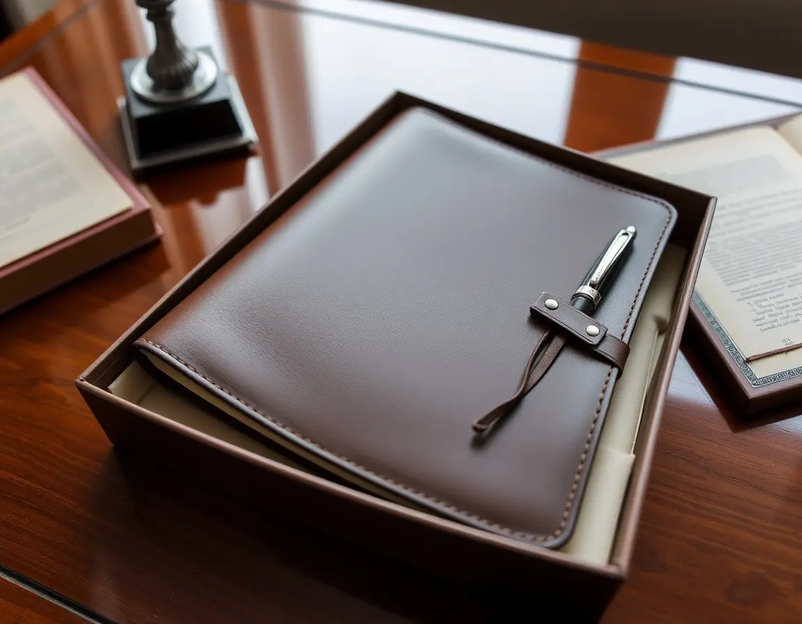 Journal élégant et Stylo Fin