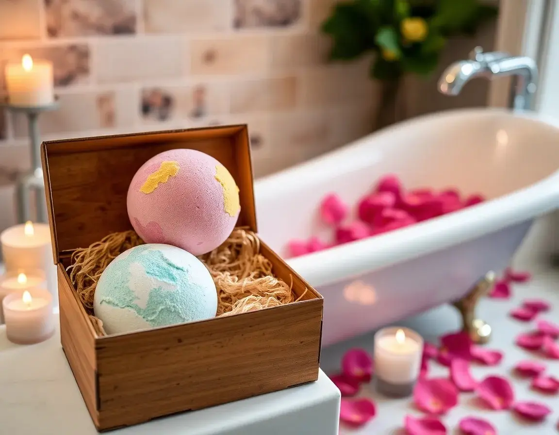 Coffret de Bombes de Bain Artisanales de Luxe