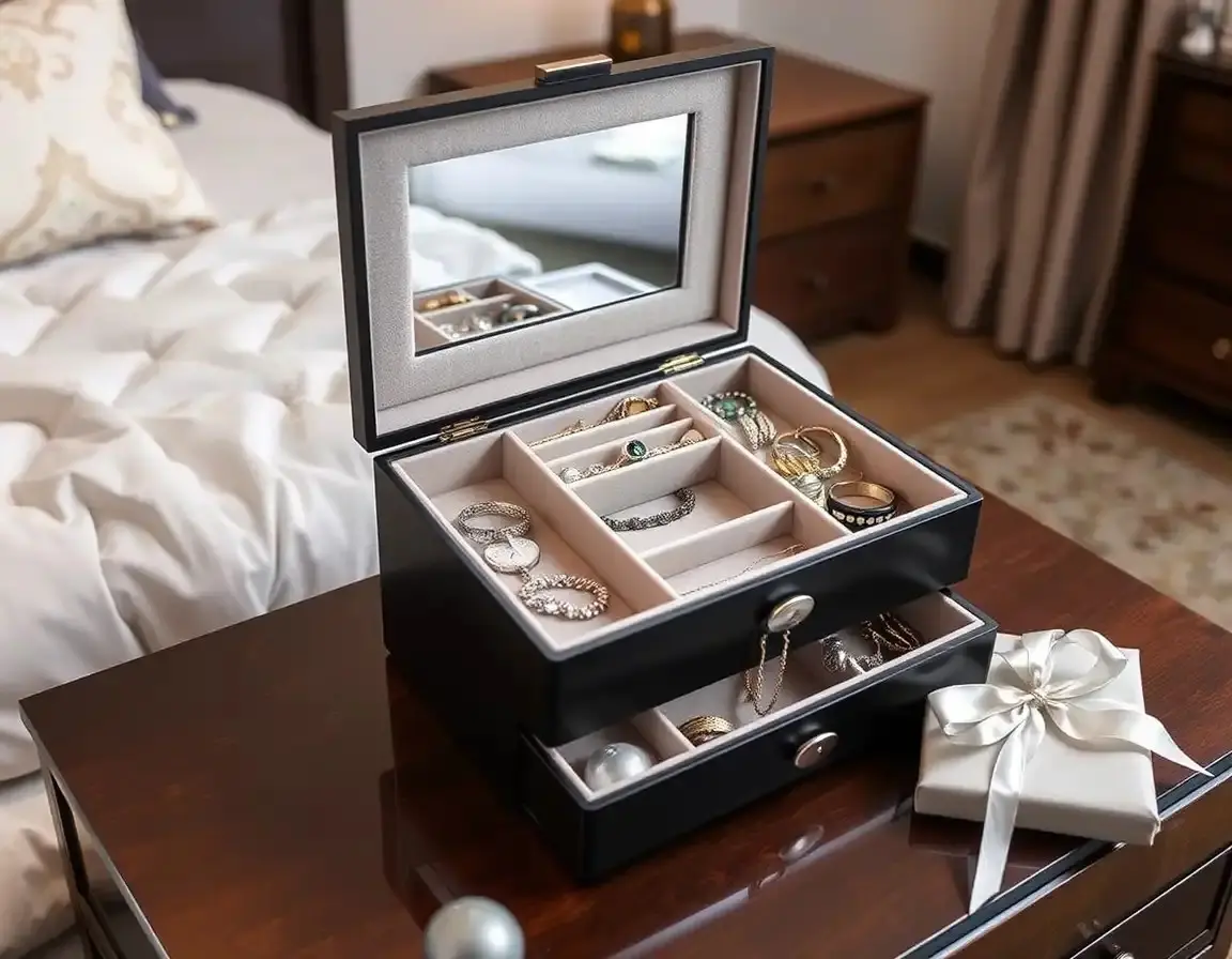 Boîte d'Organisation de Bijoux Multi-Niveaux