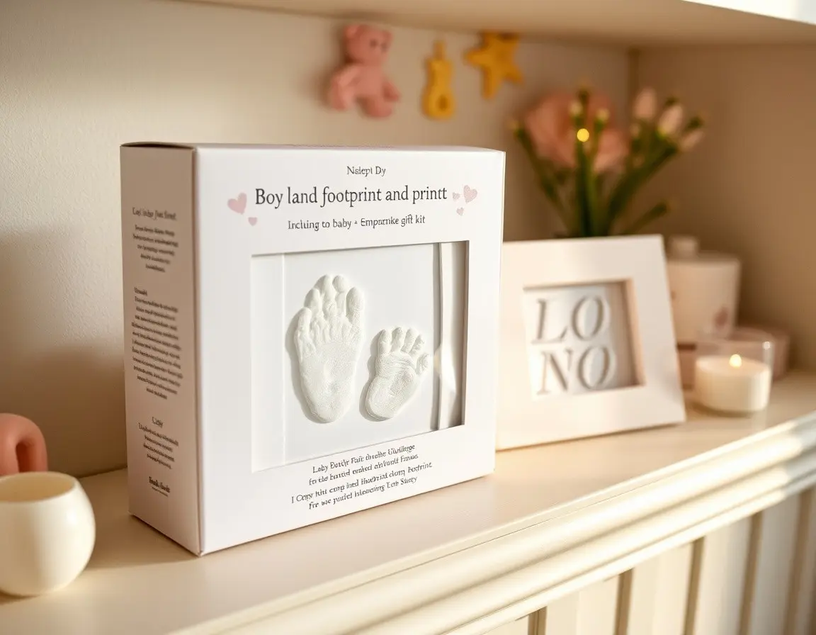 Kit Empreinte Bébé Encadrée pour cadeau bapteme