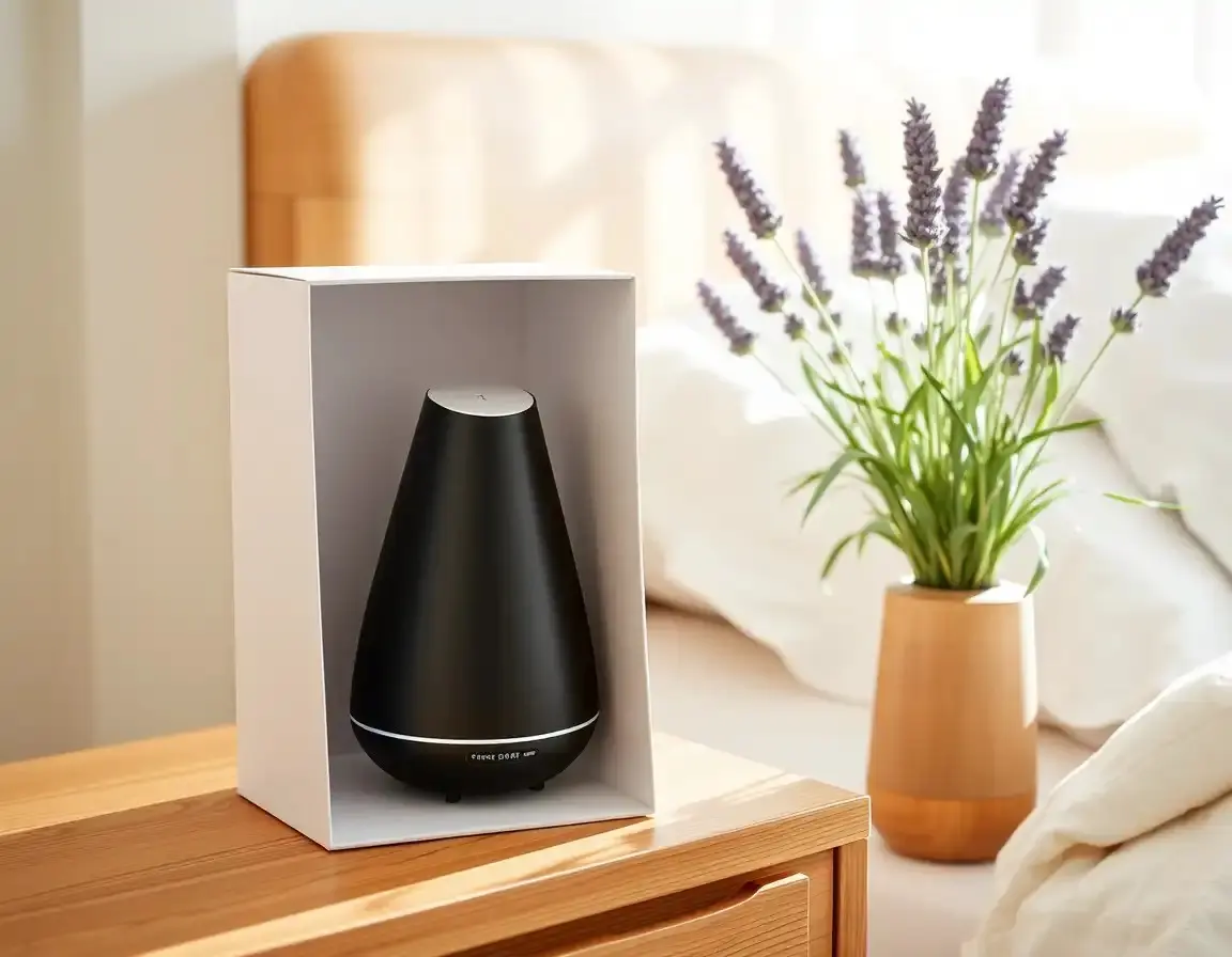 Diffuseur d'huiles essentielles à ultrasons avec lumière LED