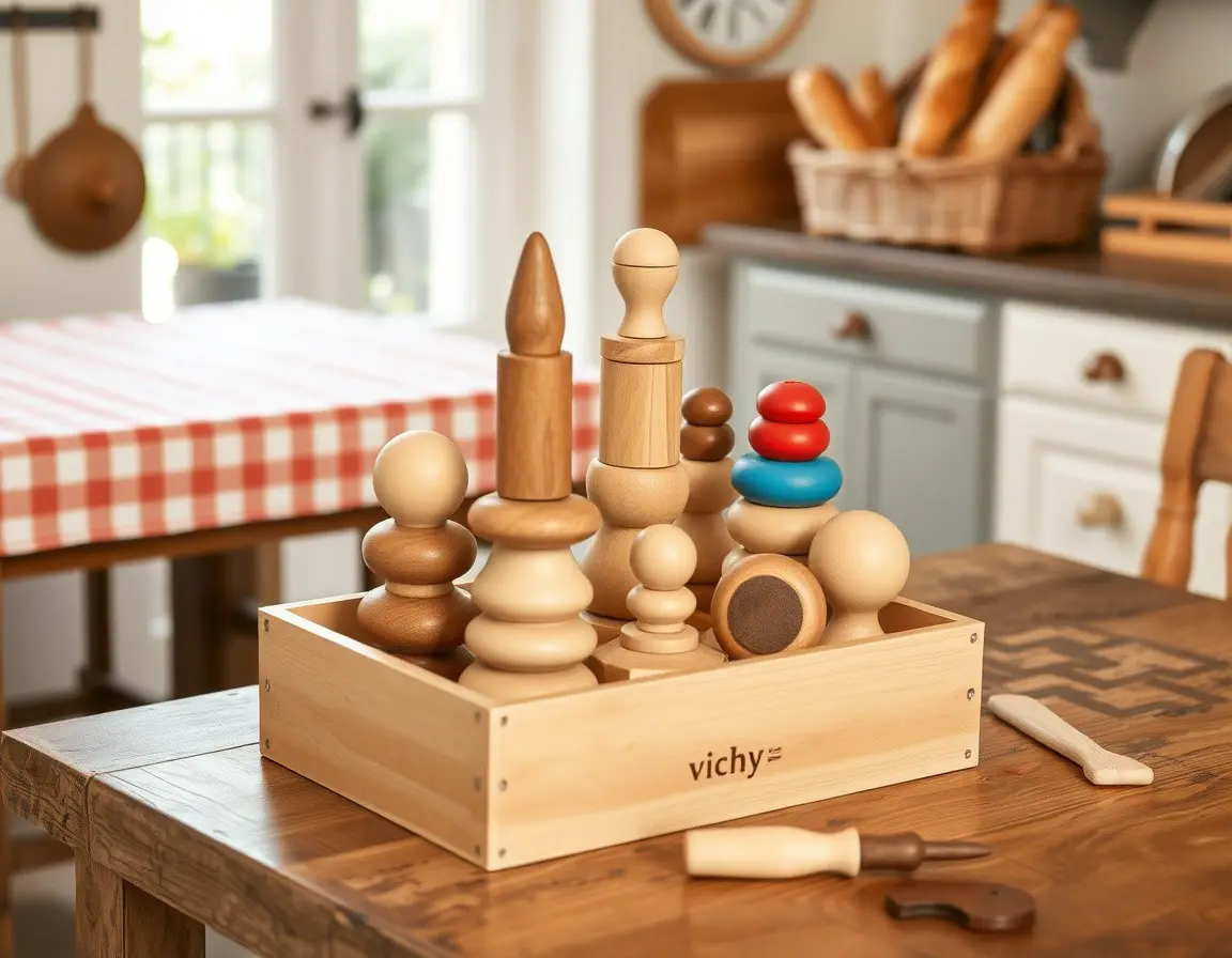 Jouets à empiler en bois