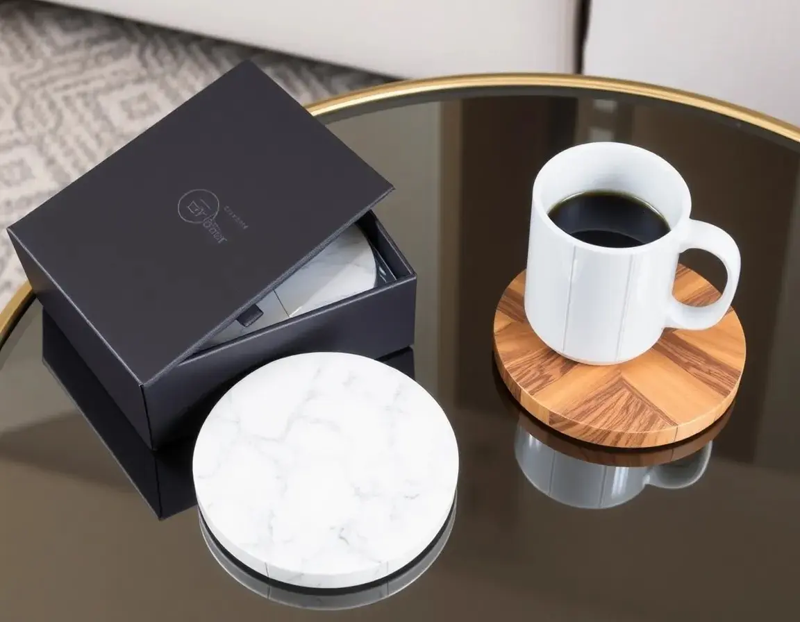 Sous-verres Marbre et Bois