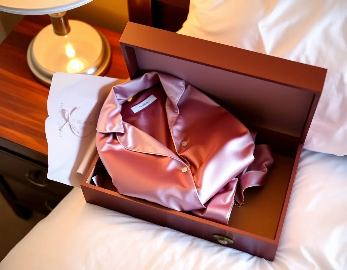 Ensemble Pyjama Maternité en Satin de Soie