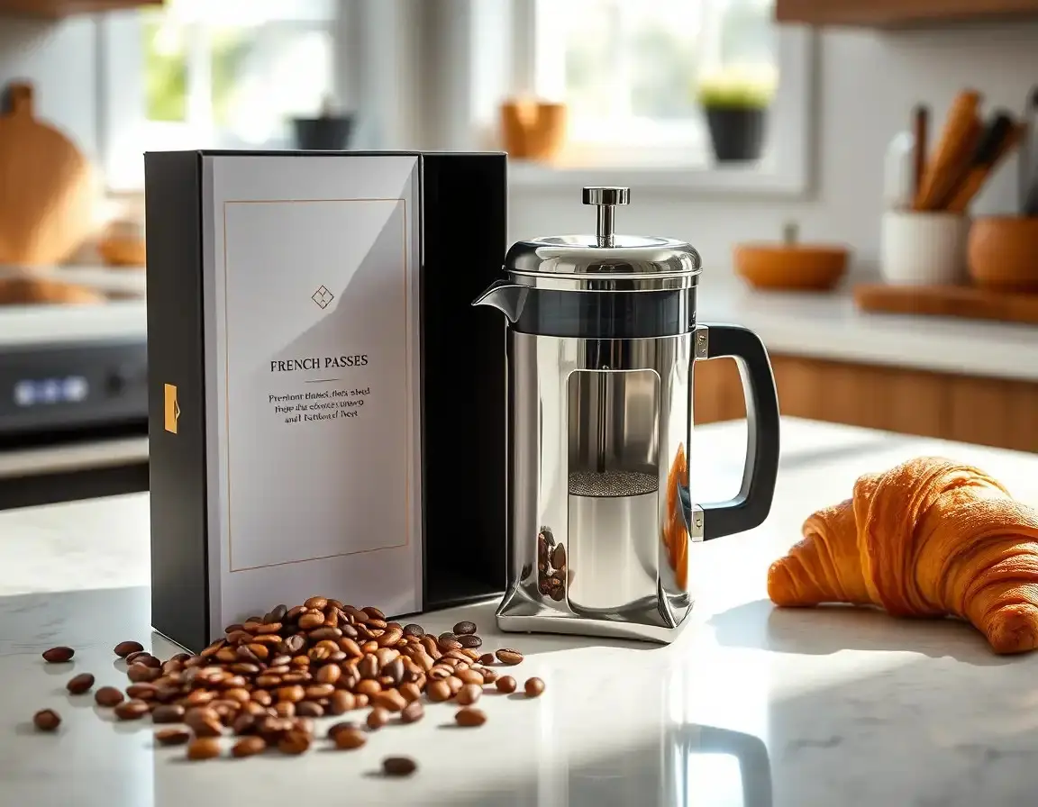 Cafetière à piston en acier inoxydable