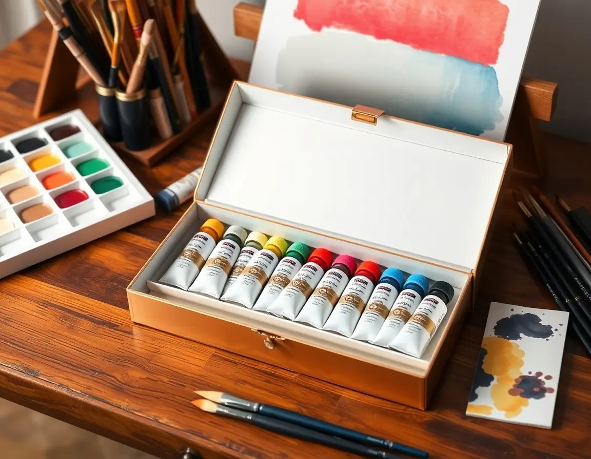 Ensemble de peinture à l'aquarelle professionnelle