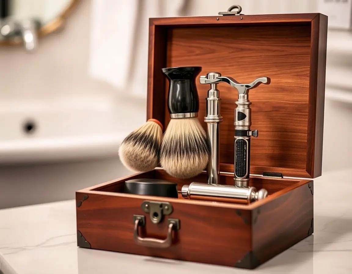 Kit de Rasage Luxe en Poil de Blaireau