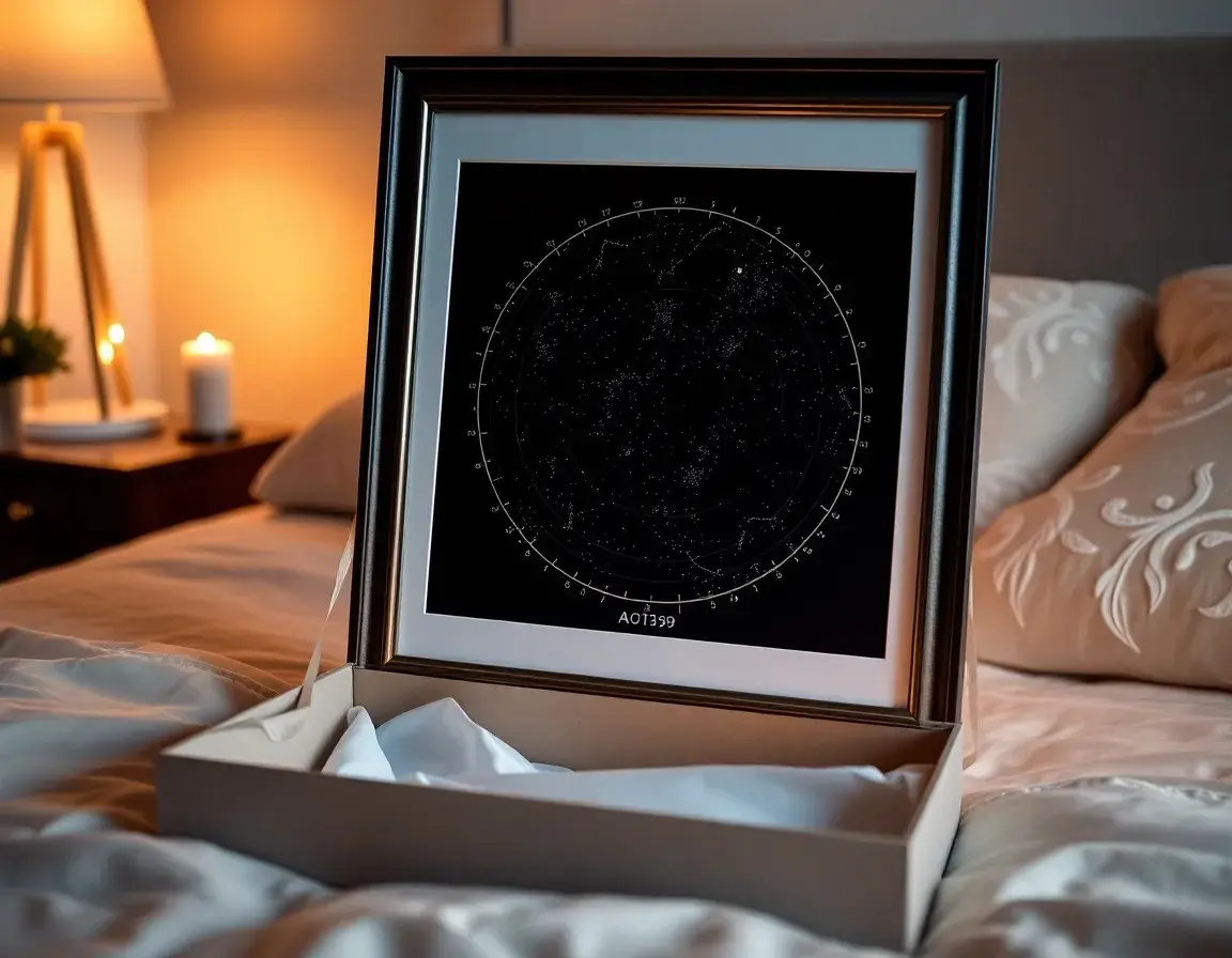 Impression de carte du ciel étoilé personnalisée