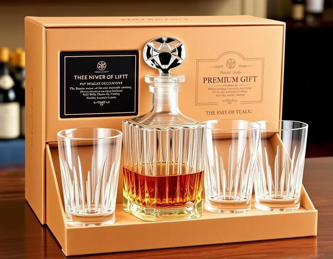 Carafe et verres à whisky en cristal