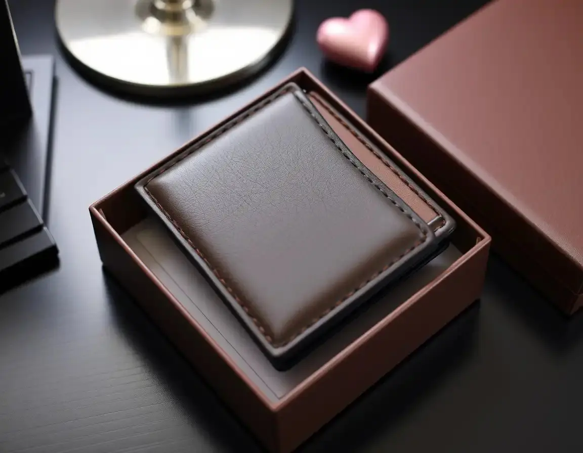 Portefeuille en cuir véritable anti-RFID